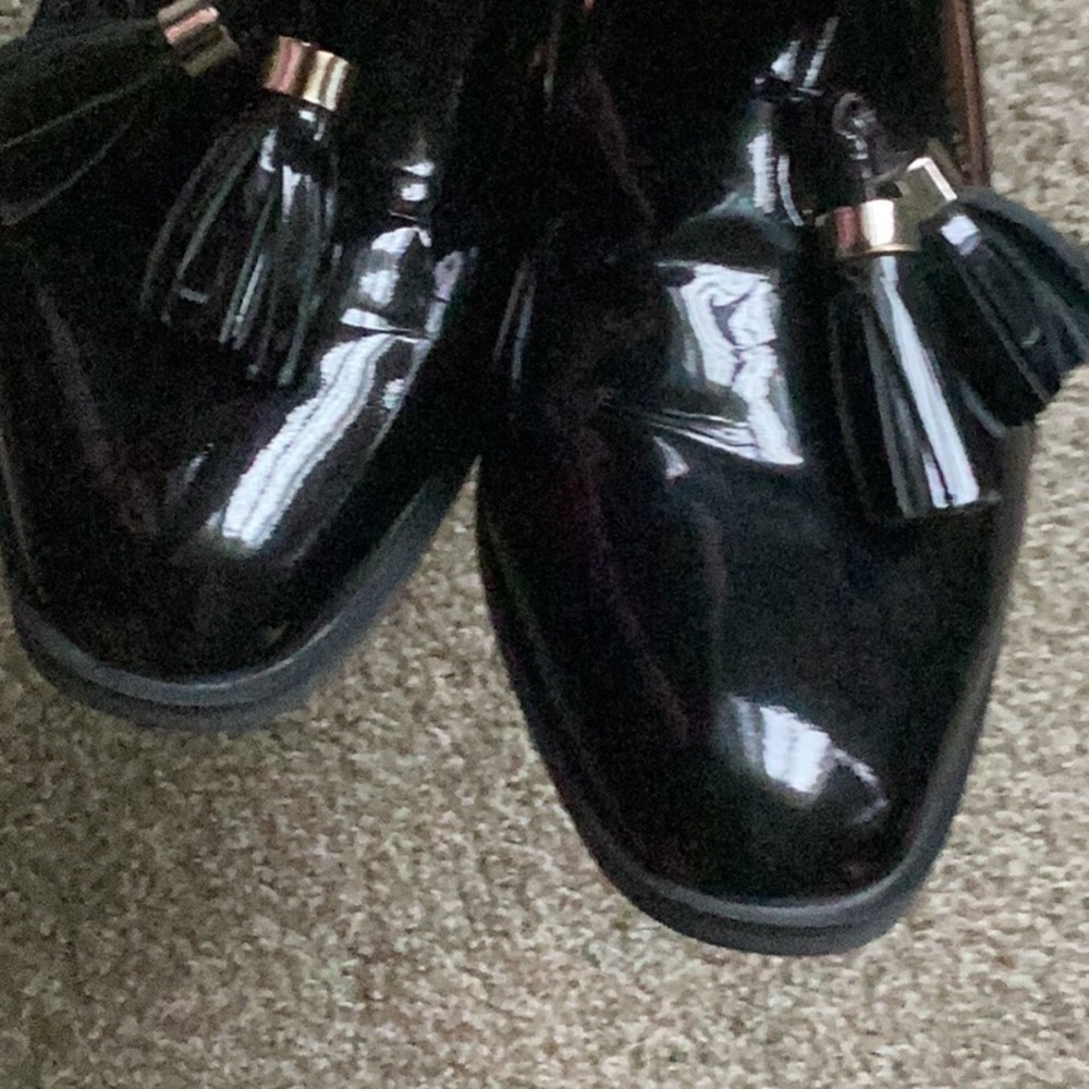 Jeffrey Campbell Black Patent Tassel Loafers - Women - Picture 10 of 10